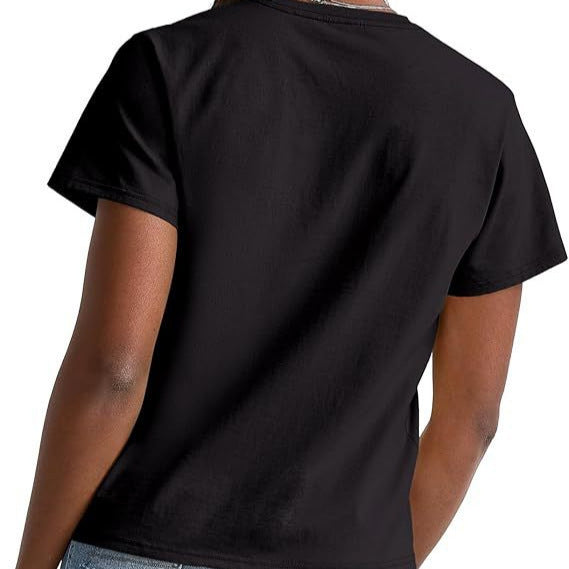 Loose Solid Color Short Sleeve Women's Summer Casual Crew Neck Top Kamran Fashion