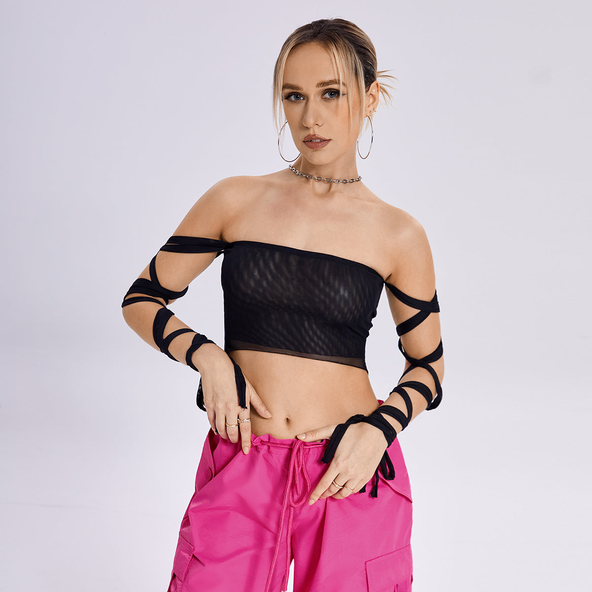 2023 New Style Womens Elastic Cross Arm Solid Color Straps Tank Top Casual Summer Ladies Slim Top Kamran Fashion