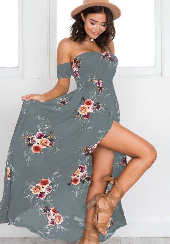Boho style long dress women Off shoulder beach summer dresses Kamran Fashion