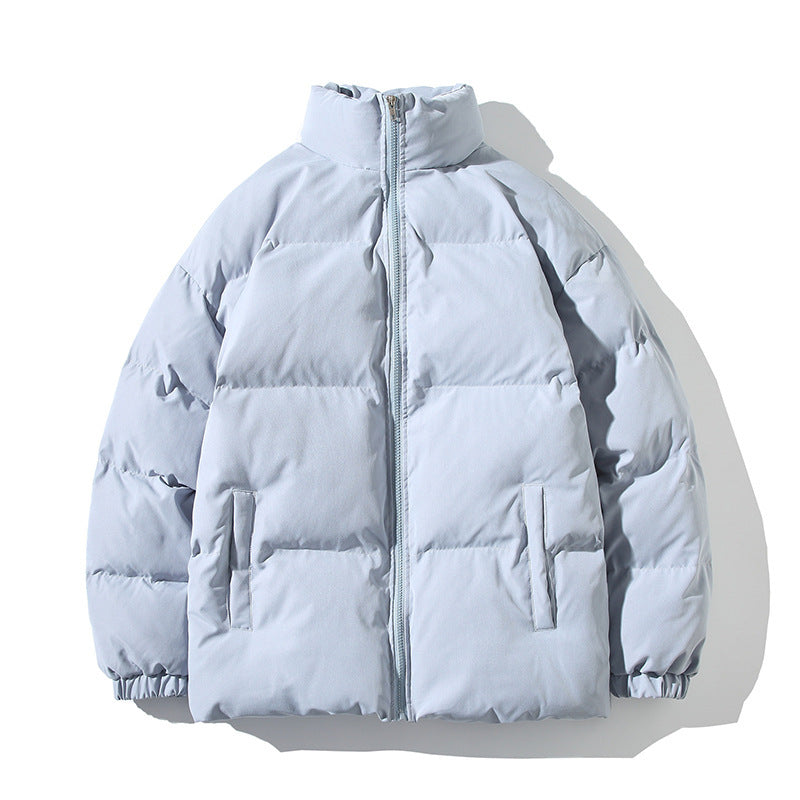 New Autumn And Winter Men's Padded Jacket Korean Style Loose Large Size Stand-up Collar Thick Warm Cotton Jacket Kamran Fashion
