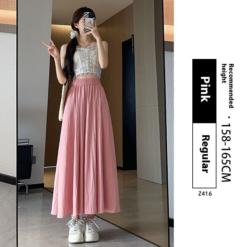 Summer High Waist A- Line Slimming Pleated Dress Kamran Fashion