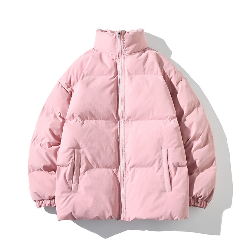 New Autumn And Winter Men's Padded Jacket Korean Style Loose Large Size Stand-up Collar Thick Warm Cotton Jacket Kamran Fashion