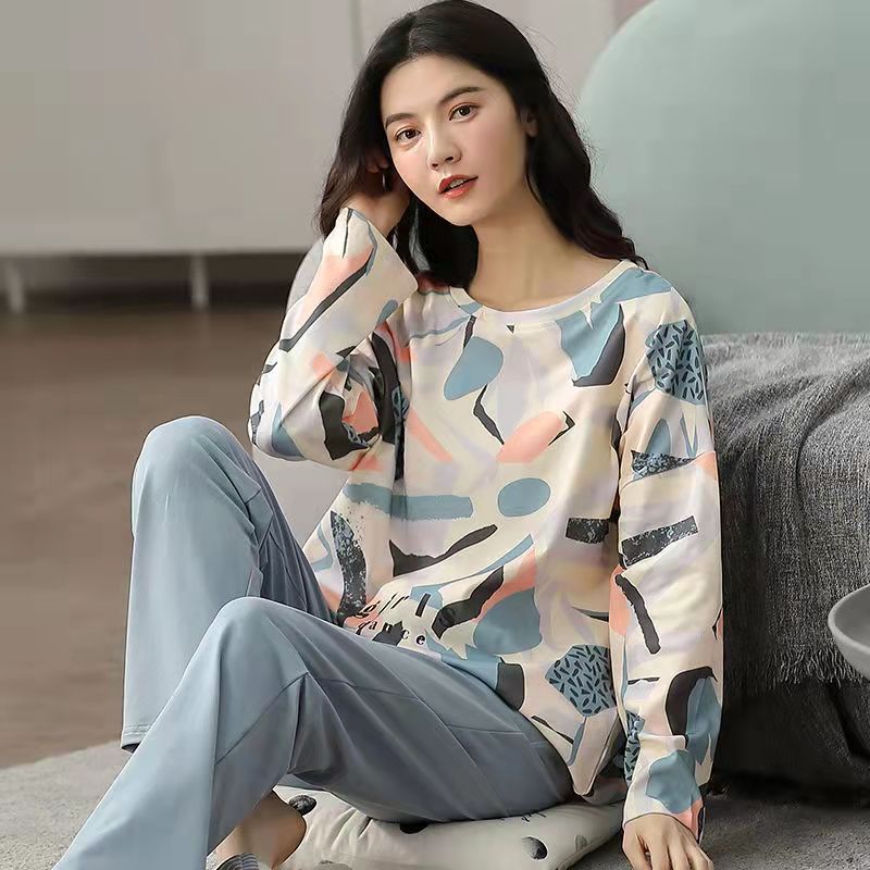Pajamas Set Women Cute Cartoon Print Sleepwear 2 Piece Lounge Sets Kamran Fashion