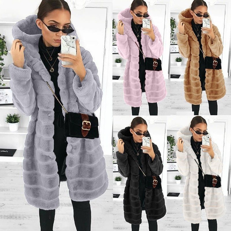 Jacket Winter White Big Solid Jackets For Women Long Coat Kamran Fashion