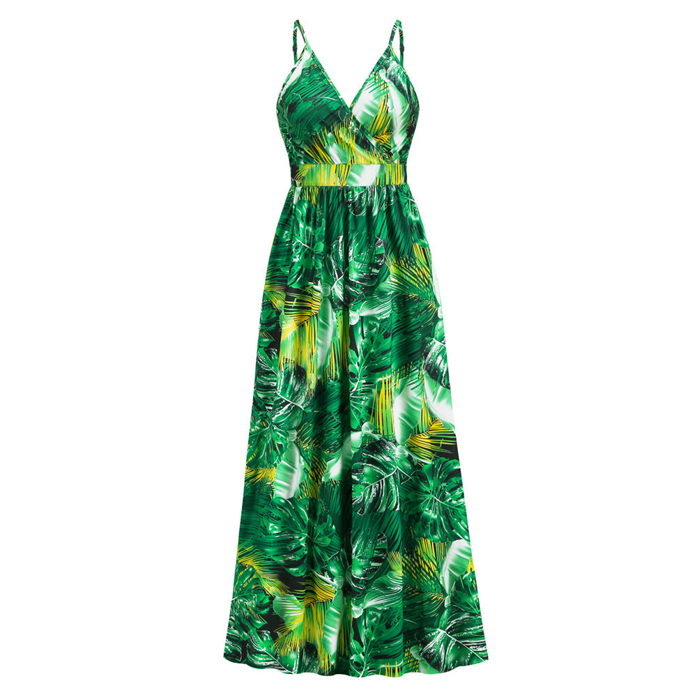 Flowers Long Dress Summer Swing Holiday Beach Dress Kamran Fashion