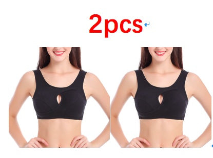 Plus Size Women Bra Ladies Cotton Quake-Proof Underwear Sleep Tops No Buckles Non Wire Lingerie With Removable Padded Kamran Fashion