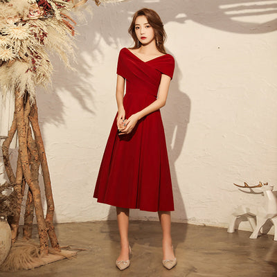 Summer Wedding Red Engagement Dress Kamran Fashion