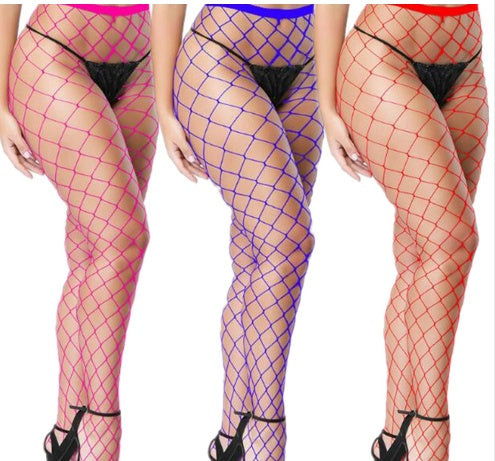 Hot Sale Women Lady Sexy Big Grid Stockings Pantyhose Female High Elastic Pantyhose Mesh Fishnet Socks Kamran Fashion