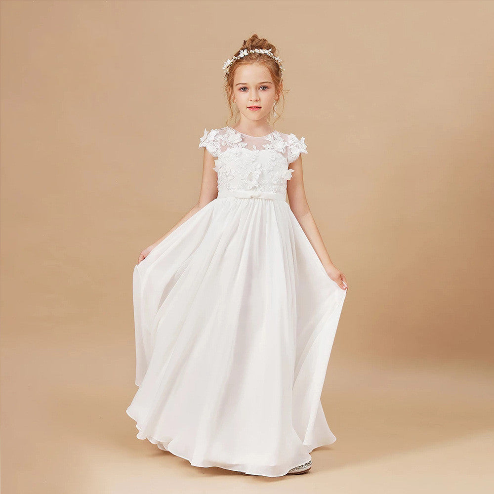 Kids Dress Ladies White Flower Girl Wedding Kamran Fashion