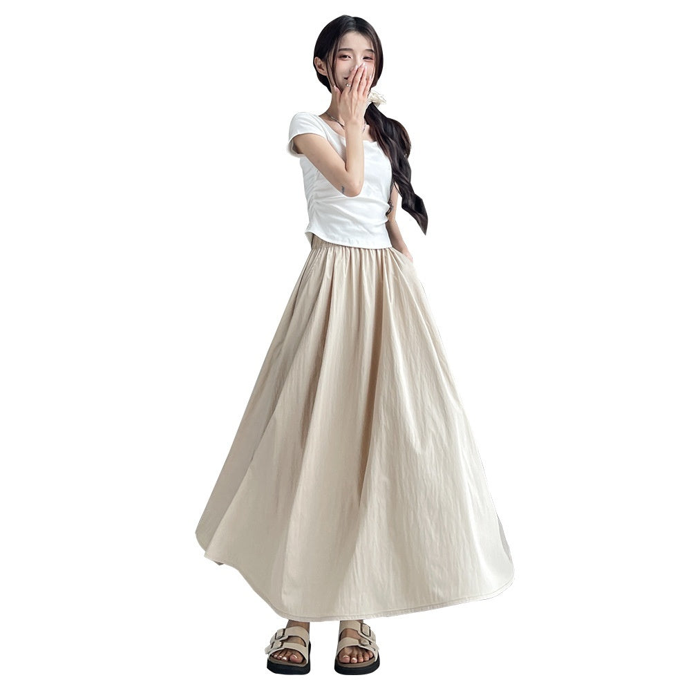 Summer High Waist A- Line Slimming Pleated Dress Kamran Fashion