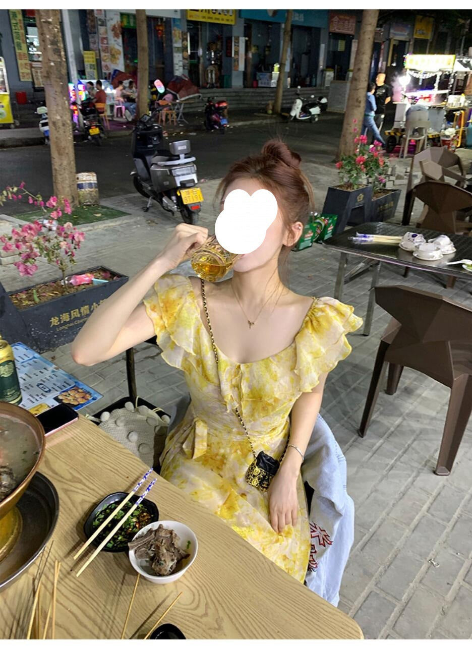 Female Spring And Autumn Beach Vacation Summer Short Sleeve Skirt Kamran Fashion