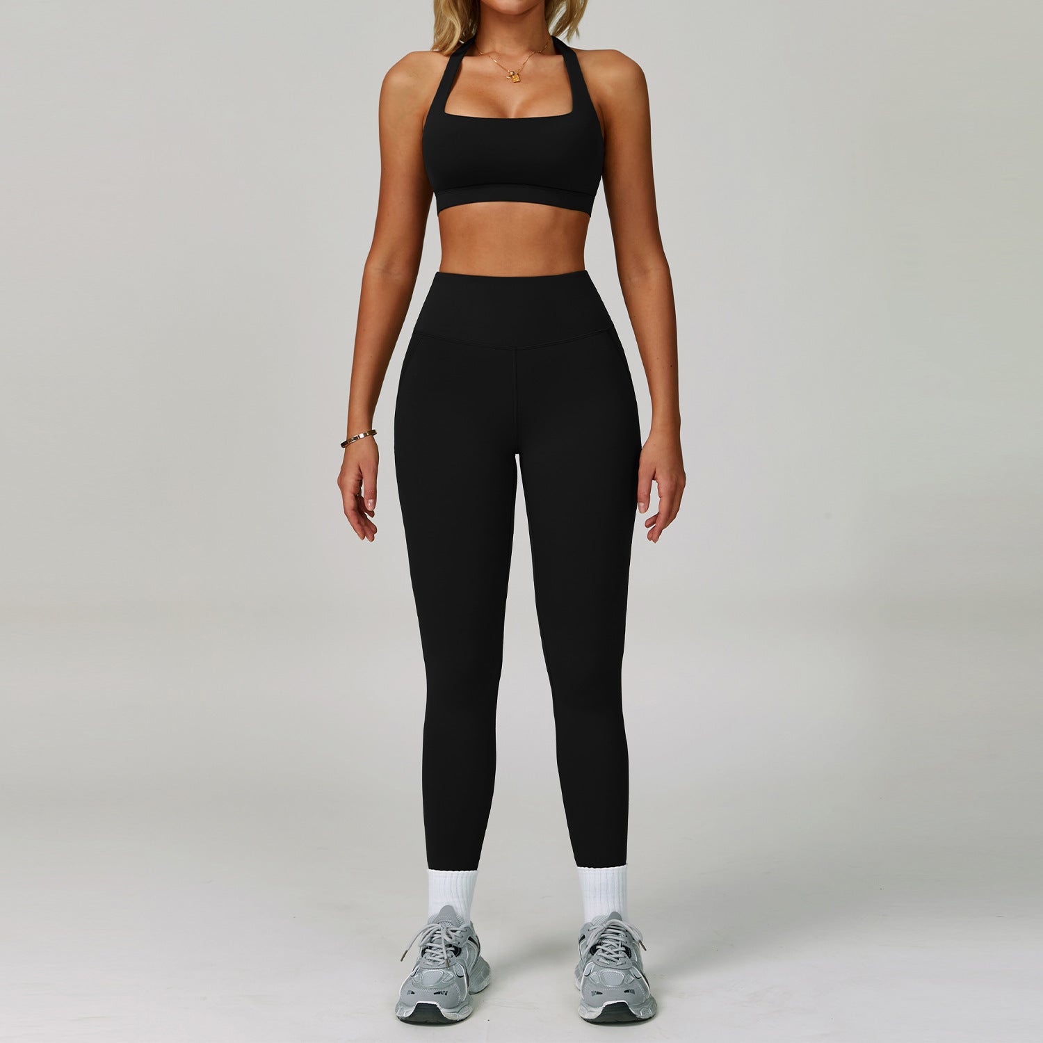 Backless Yoga Clothes Suit Halter Tight Quick-drying Workout Clothes Kamran Fashion
