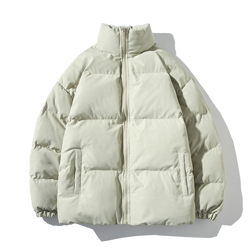 New Autumn And Winter Men's Padded Jacket Korean Style Loose Large Size Stand-up Collar Thick Warm Cotton Jacket Kamran Fashion
