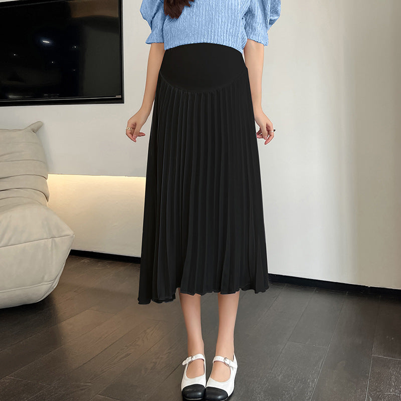 Pregnant Women's Summer Thin Pleated Pleated Skirt Kamran Fashion