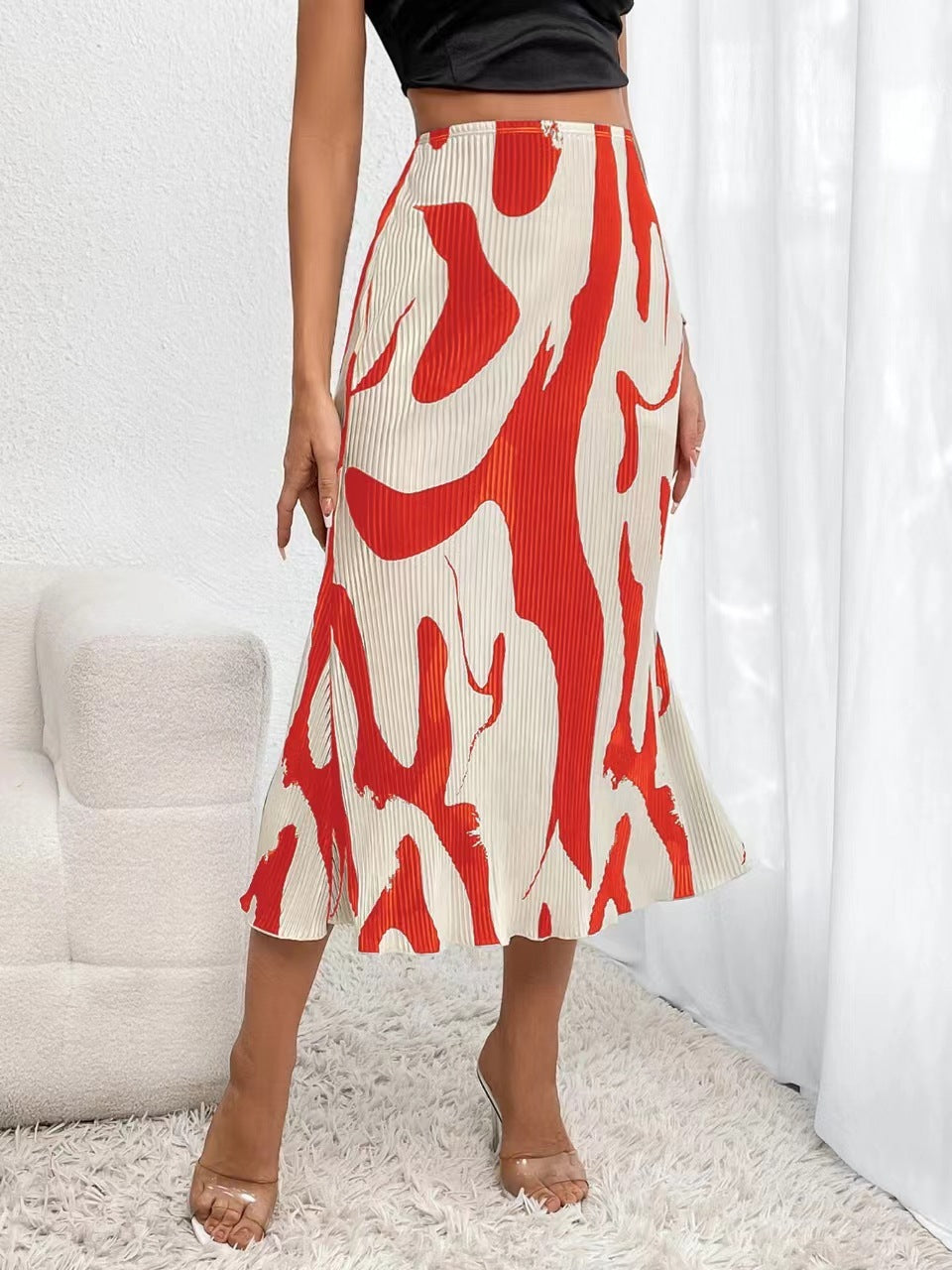 Summer New Women's Printed Skirt Kamran Fashion