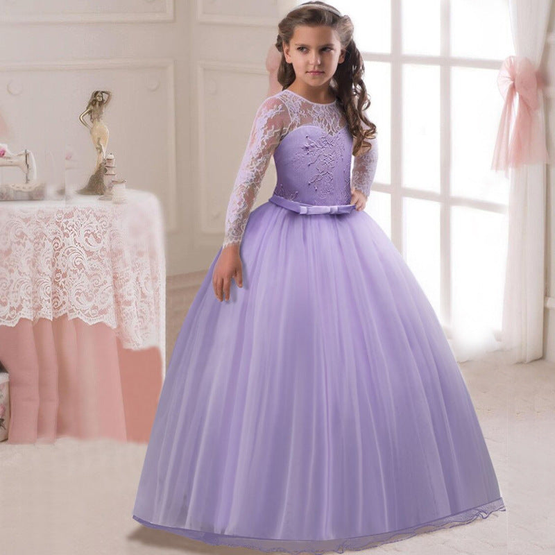 Kids Long Flower Girl Dress Dress Kamran Fashion