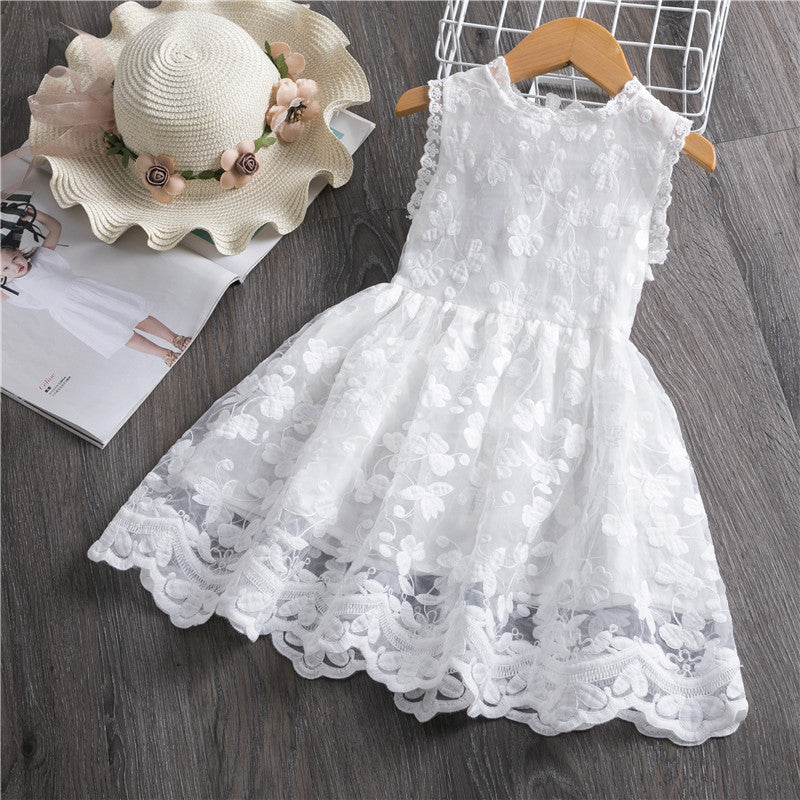 Big Kids Long-sleeved Princess Lace Dress Kamran Fashion