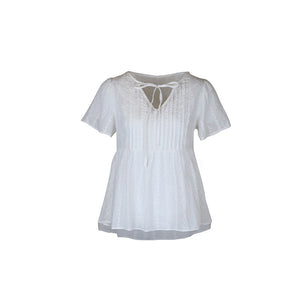 Summer New Women's V-neck Stitching Shirt Kamran Fashion
