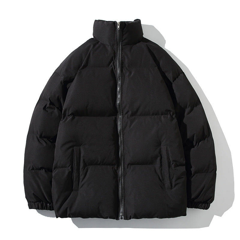 New Autumn And Winter Men's Padded Jacket Korean Style Loose Large Size Stand-up Collar Thick Warm Cotton Jacket Kamran Fashion