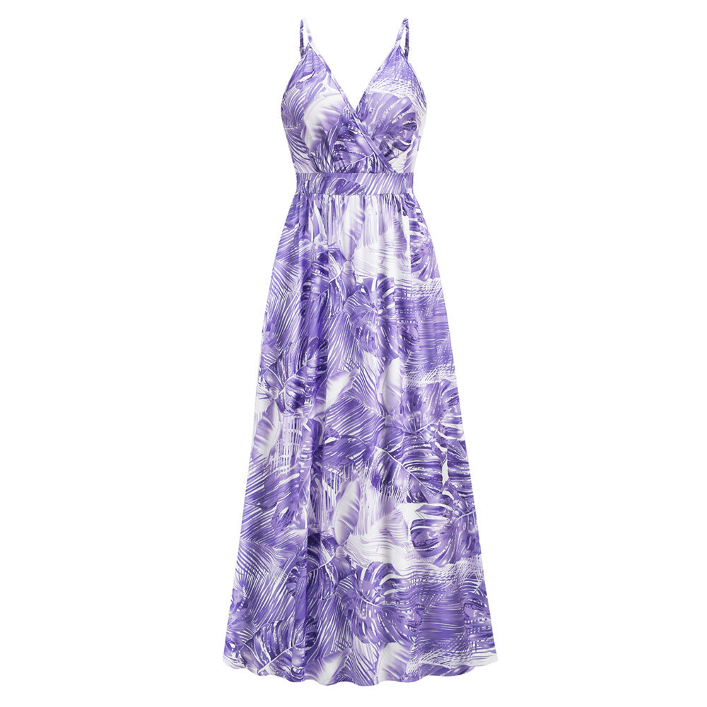 Flowers Long Dress Summer Swing Holiday Beach Dress Kamran Fashion