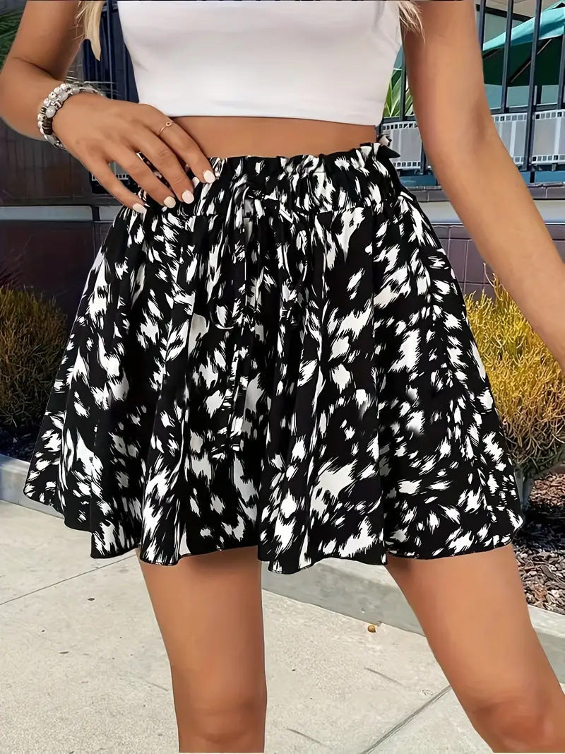 Print Elastic Summer Women's Shorts Kamran Fashion