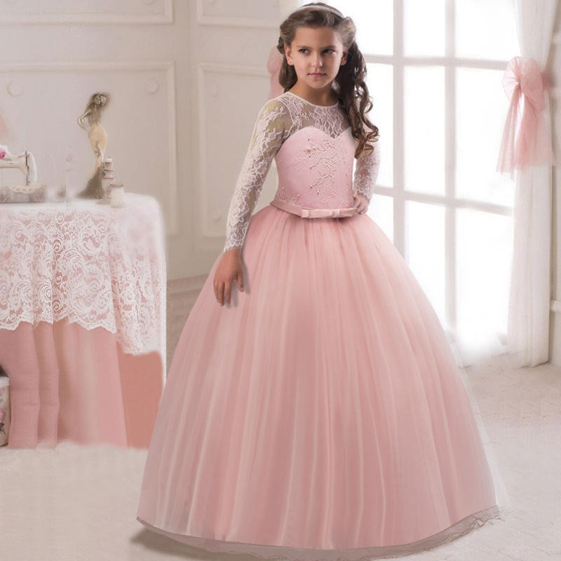 Kids Long Flower Girl Dress Dress Kamran Fashion