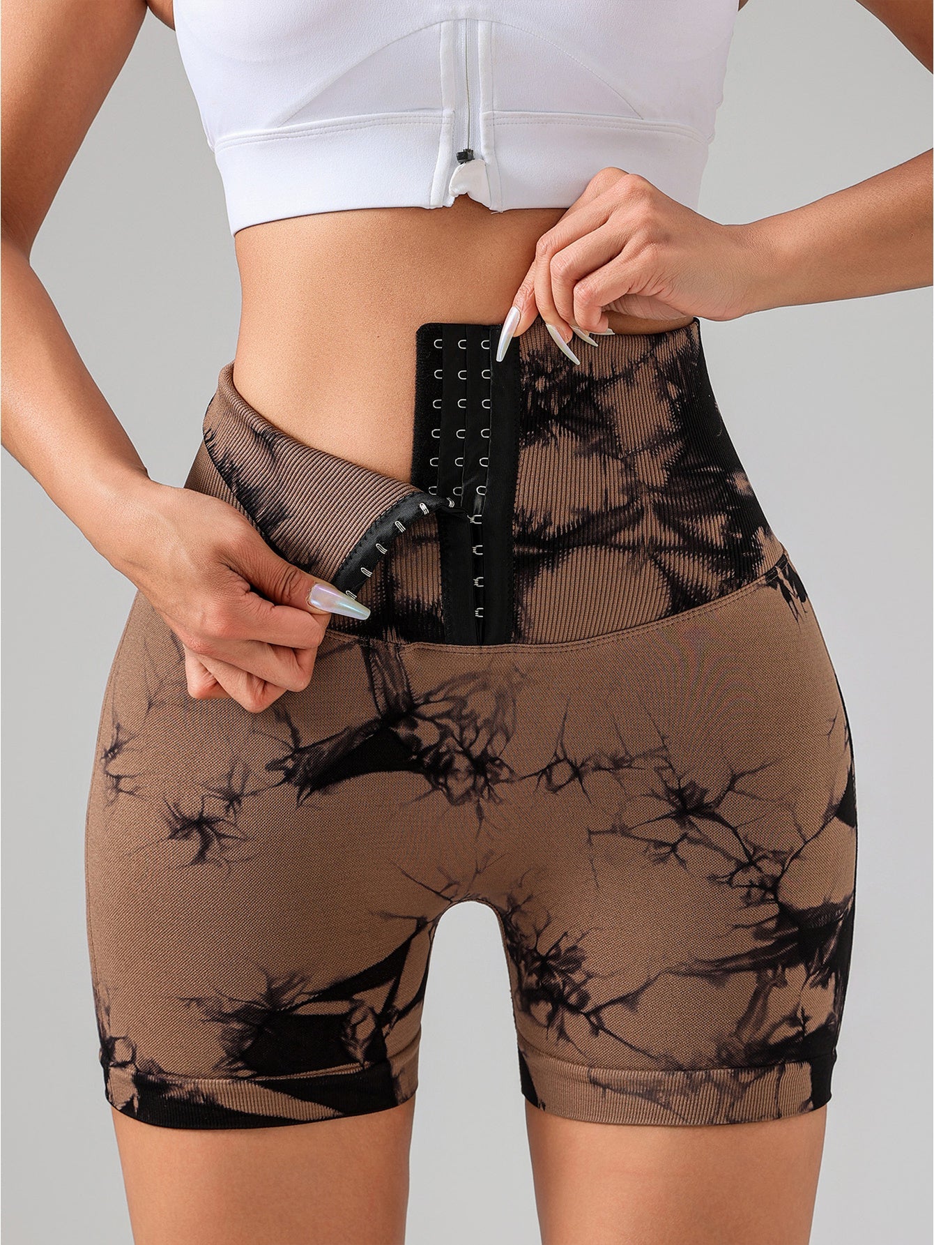 4 Pack Push Up Seamless Running Yoga Top For Women Sportswear Gym Fitness Sets 3-ROW HOOK Seamless Tie Dye Tummy Control Leggings Kamran Fashion