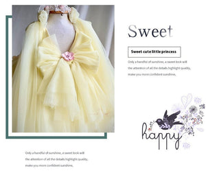 Girls' Embroidered Princess Dress Bride Fellow Kids