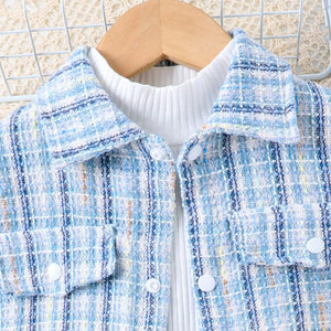 Fall Winter Coat Turtleneck Top Skirt