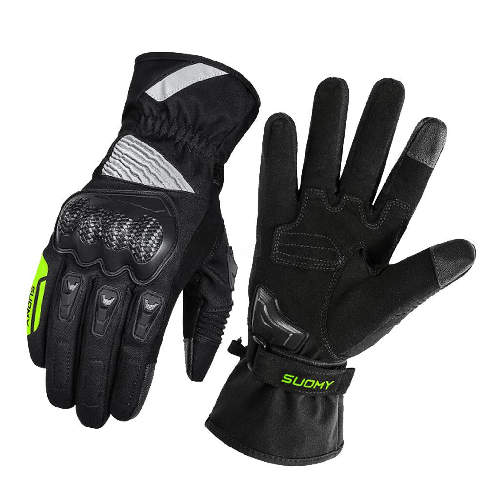 Men's Motorcycle Riding Equipment Waterproof Thickened Warmth Touch Screen Anti-drop Gloves