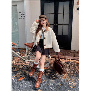 One-piece Fur Coat With Double-sided Lamb