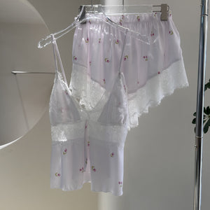 Female Summer Girl Pure Desire Strap Shorts Home Clothes Set