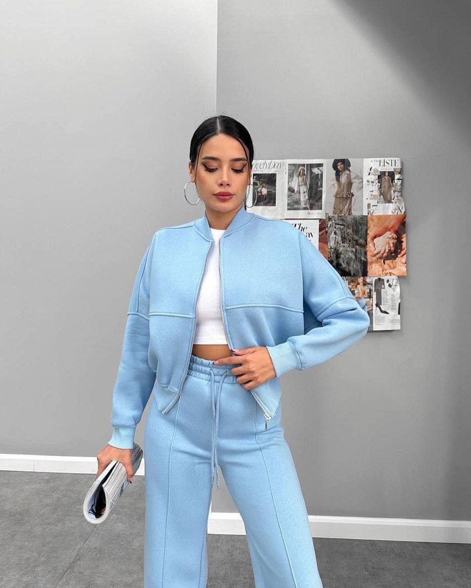 Women's European And American Leisure Cardigan Pants Two-piece Set