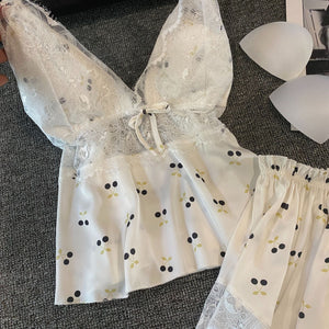 Female Summer Girl Pure Desire Strap Shorts Home Clothes Set