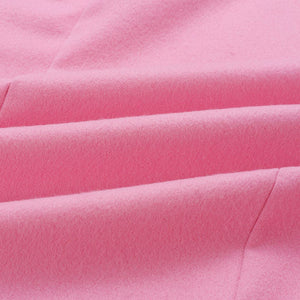 Fashion mid-length zipper stand collar woolen coat women