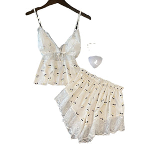 Female Summer Girl Pure Desire Strap Shorts Home Clothes Set