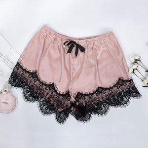 Sleeveless satin casual two-piece set