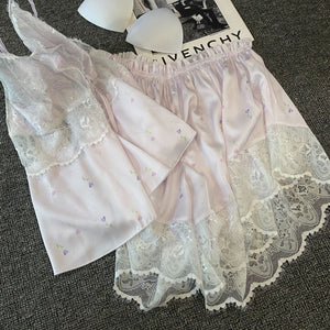 Female Summer Girl Pure Desire Strap Shorts Home Clothes Set
