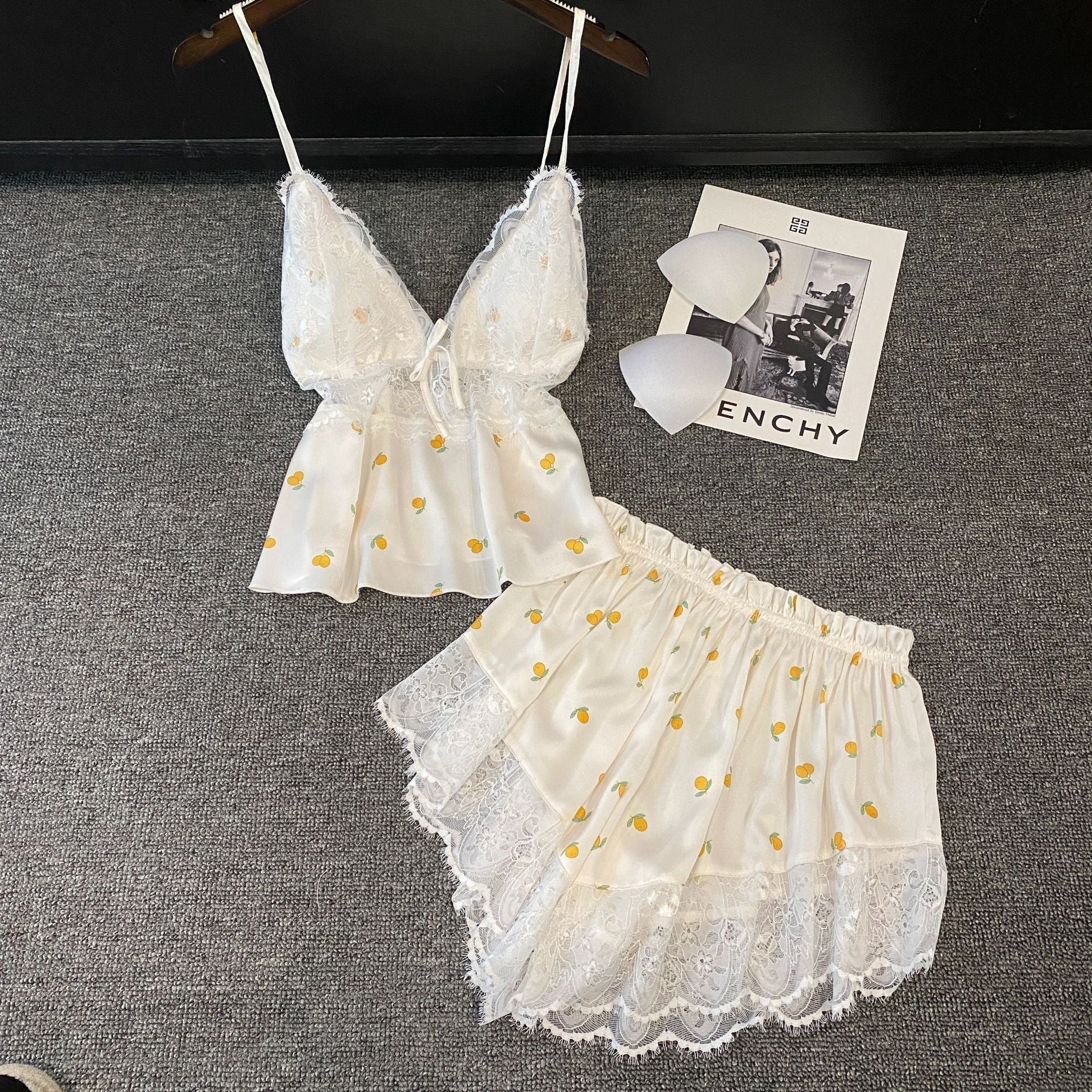 Female Summer Girl Pure Desire Strap Shorts Home Clothes Set