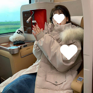 Down Cotton-padded Jacket Loose Thick Women