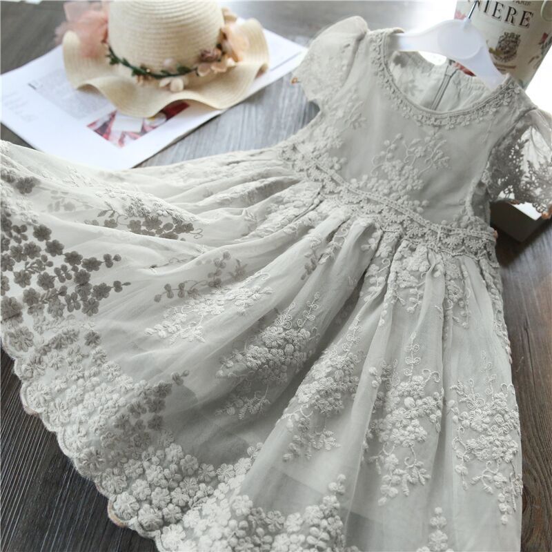 Big Kids Long-sleeved Princess Lace Dress Kamran Fashion