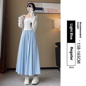 Summer High Waist A- Line Slimming Pleated Dress Kamran Fashion