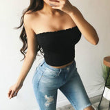 Sexy Fashion Summer Skinny Women Sleeveless Crop Tops Backl Kamran Fashion