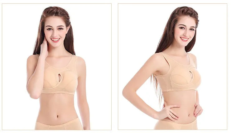 Plus Size Women Bra Ladies Cotton Quake-Proof Underwear Sleep Tops No Buckles Non Wire Lingerie With Removable Padded Kamran Fashion