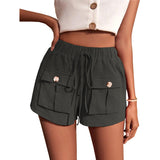 Casual Cargo Shorts With Pocket Loose Drawstring Pants Summer Women Kamran Fashion
