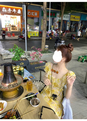 Female Spring And Autumn Beach Vacation Summer Short Sleeve Skirt Kamran Fashion