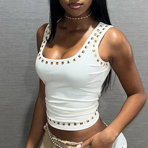 I-shaped Vest Square Collar Hot Girl Casual Top Kamran Fashion