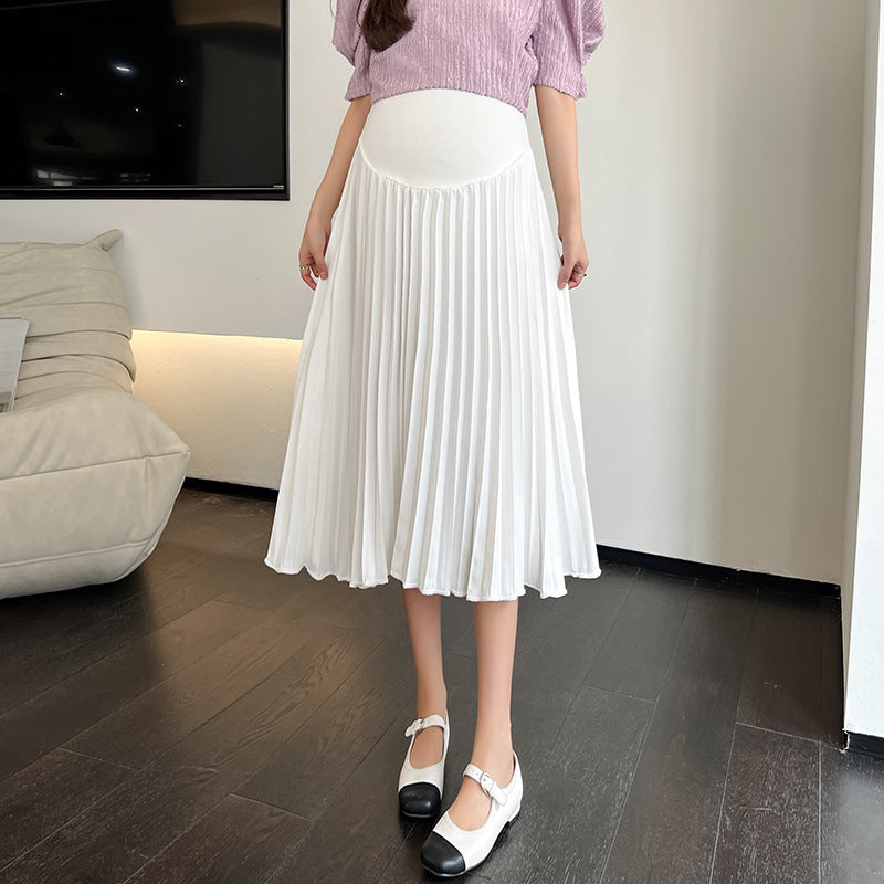 Pregnant Women's Summer Thin Pleated Pleated Skirt