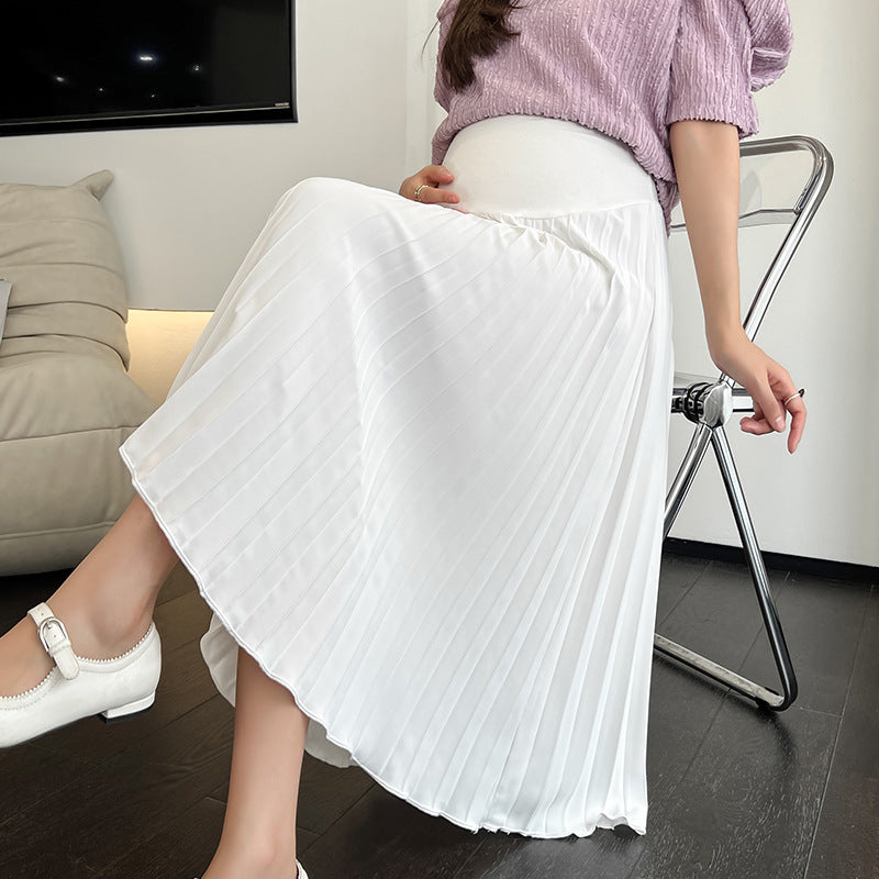 Pregnant Women's Summer Thin Pleated Pleated Skirt