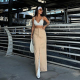 A- Line Midi Dress Women's Fashion Spring And Summer Kamran Fashion